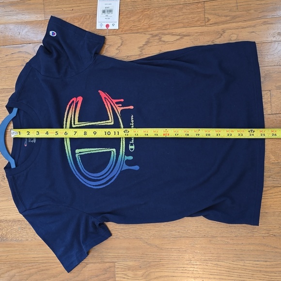CHAMPION BRAND SIGNATURE BOYS DARK BLUE SHORT SLEEVE TEE-SHIRT SIZE XL 18/20 - Picture 12 of 15
